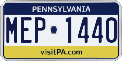 PA license plate MEP1440