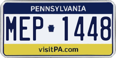 PA license plate MEP1448