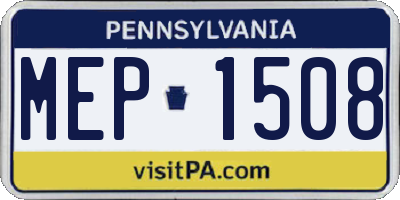 PA license plate MEP1508