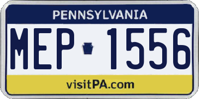 PA license plate MEP1556