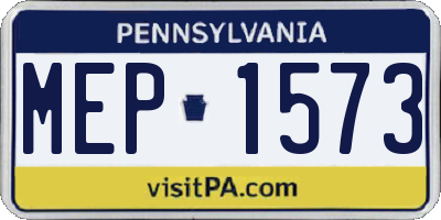 PA license plate MEP1573