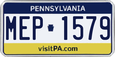 PA license plate MEP1579