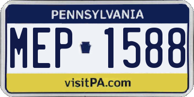 PA license plate MEP1588