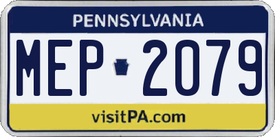 PA license plate MEP2079