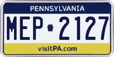 PA license plate MEP2127