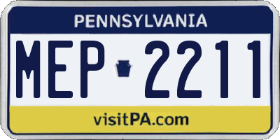 PA license plate MEP2211