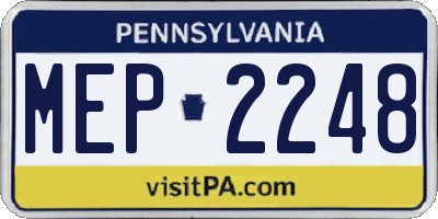 PA license plate MEP2248