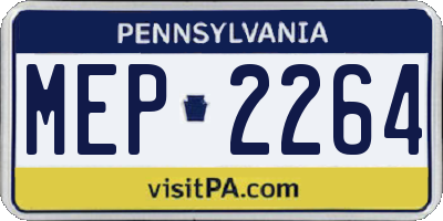 PA license plate MEP2264