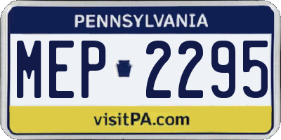 PA license plate MEP2295