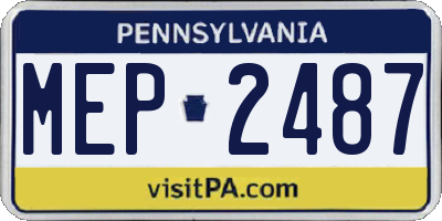 PA license plate MEP2487
