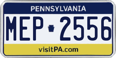 PA license plate MEP2556