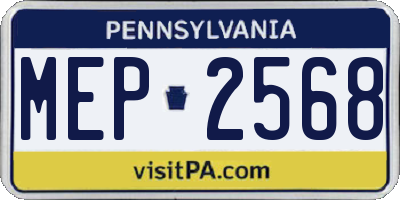 PA license plate MEP2568