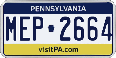 PA license plate MEP2664