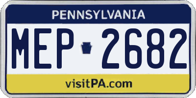 PA license plate MEP2682