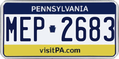 PA license plate MEP2683