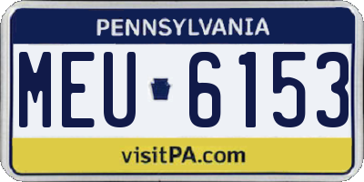PA license plate MEU6153