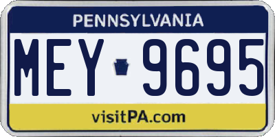 PA license plate MEY9695