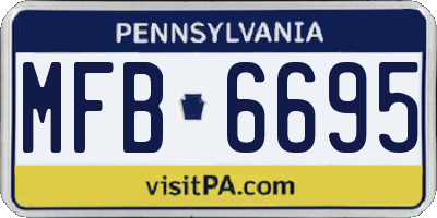 PA license plate MFB6695