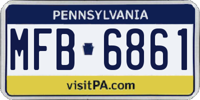 PA license plate MFB6861