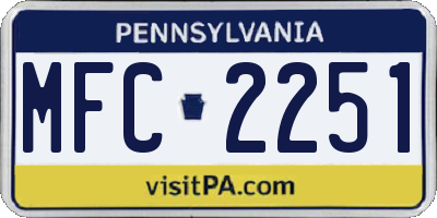 PA license plate MFC2251