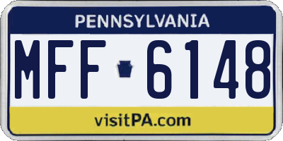 PA license plate MFF6148