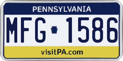 PA license plate MFG1586