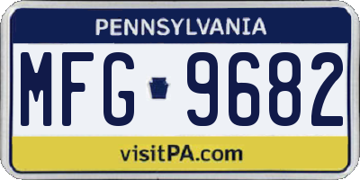 PA license plate MFG9682