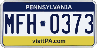 PA license plate MFH0373