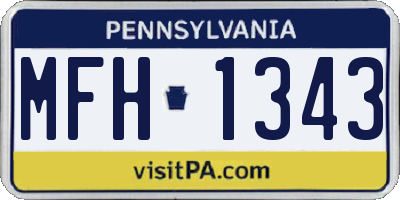 PA license plate MFH1343