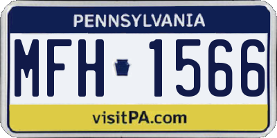 PA license plate MFH1566