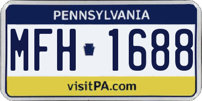 PA license plate MFH1688