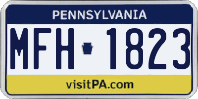 PA license plate MFH1823