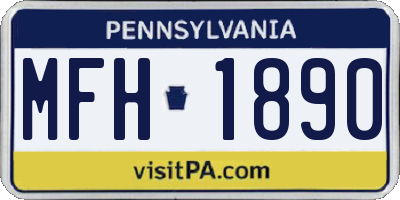 PA license plate MFH1890