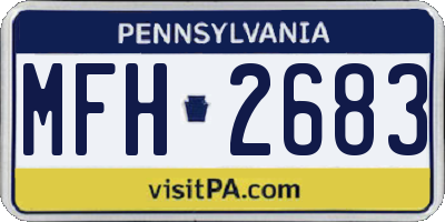 PA license plate MFH2683