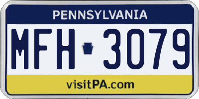 PA license plate MFH3079