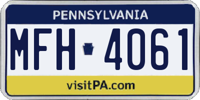 PA license plate MFH4061