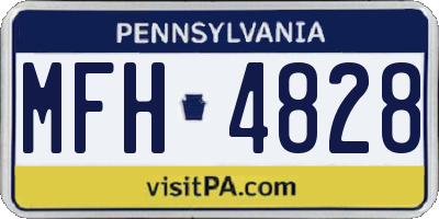 PA license plate MFH4828