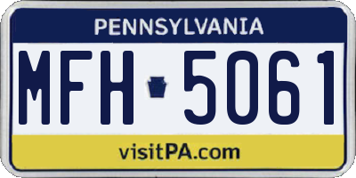 PA license plate MFH5061