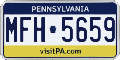 PA license plate MFH5659