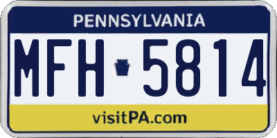 PA license plate MFH5814