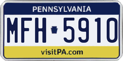 PA license plate MFH5910