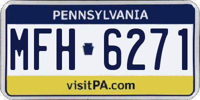 PA license plate MFH6271