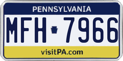 PA license plate MFH7966