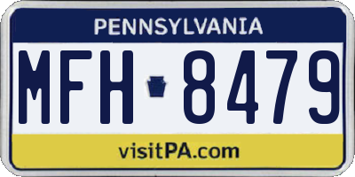 PA license plate MFH8479