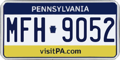 PA license plate MFH9052