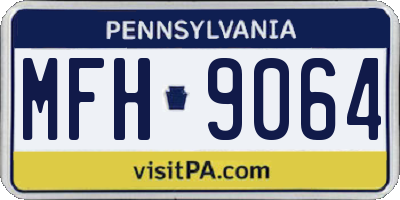 PA license plate MFH9064