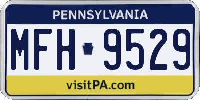 PA license plate MFH9529