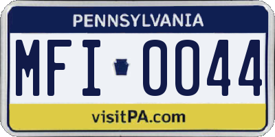PA license plate MFI0044