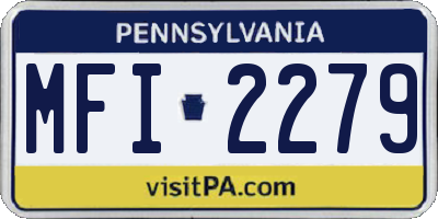 PA license plate MFI2279