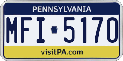 PA license plate MFI5170